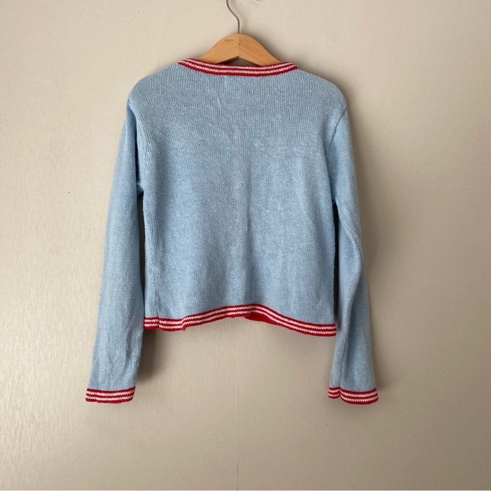 Vintage Hartstrings Embroidered 4th of July Knit Cardigan Sweater 5/6 - Picture 7 of 11